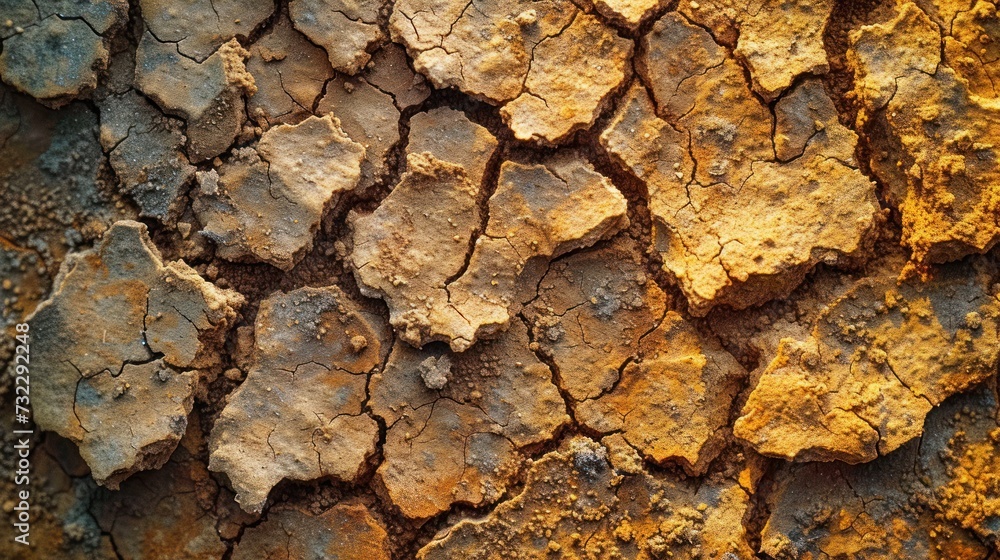 a close up of the bark of a tree with yellow and brown paint peeling off of it's bark and the bark has been chipped off with a bit of a bit of dirt. a close up of the bark of a tree with yellow and brown paint peeling off of it's bark and the bark has been chipped off with a bit of a bit of dirt.