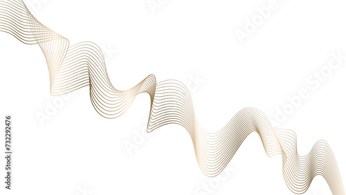 Golden Equalizer Waves - Transparent PNG Graphic Design Resource