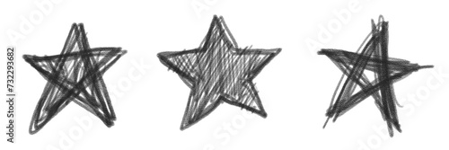 2b pencil sketch scribbles star shape