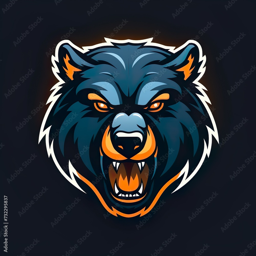 vector design bear Mascot gaming and esport logo