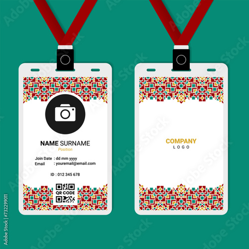 Islamic Geometric ID Card Design for Business or Company
