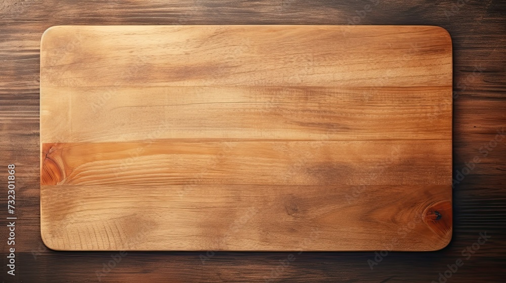 Square wooden empty tray. Copy space for business template and product presentation. Rustic style top view. AI Generated Square wooden empty tray. Copy space for business template and product presentation. Rustic style top view. AI Generated