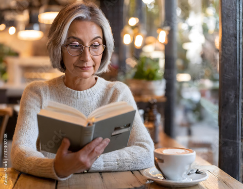 woman reading a book