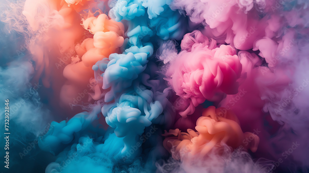 Fototapeta premium Abstract colorful smoke on background
