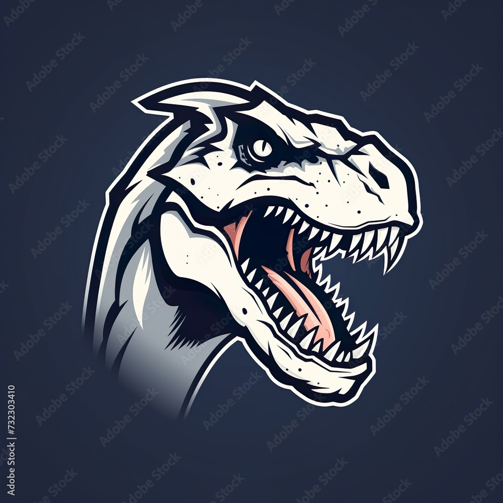 Naklejka premium vector design dinosaur Mascot gaming and esport logo