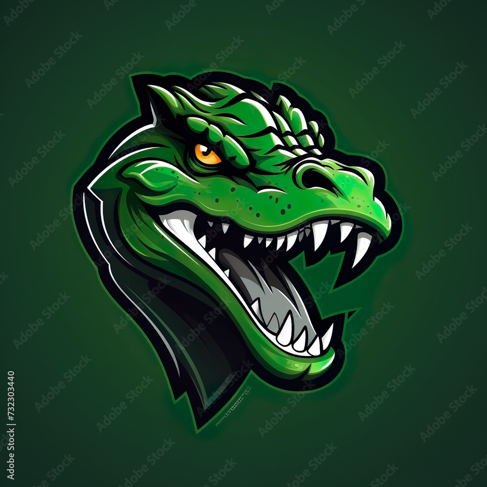 Obraz premium vector design dinosaur Mascot gaming and esport logo