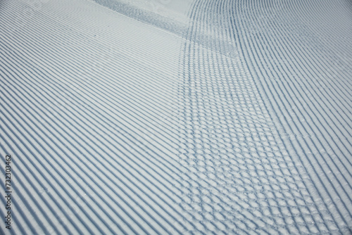 Groomed Ski Hill Pattern Art