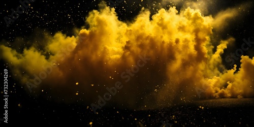 "Image with a black background, featuring enchanting yellowish magic dust, mystical, dark, and unpredictable."