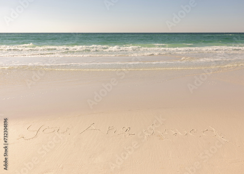 Florida Beach Ocean on a sunny bright day YOU are LOVED