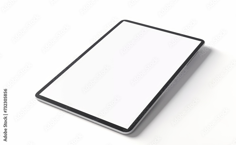 Digital tablet graphics element on white background with display mask Digital tablet graphics element on white background with display mask