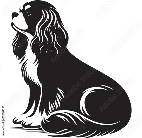 Cavalier King Charles Spaniel Dog silhouette breeds dog