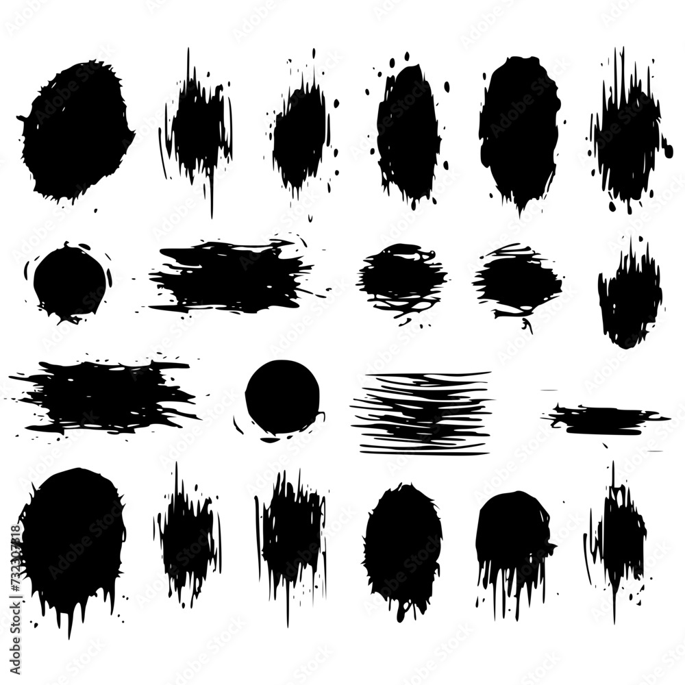 paint splatter svg, ink splatter svg, splatter silhouette, paint streak