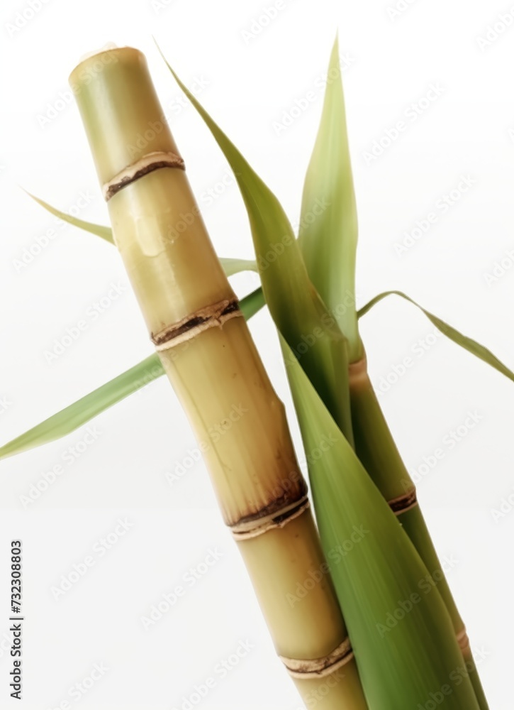 Obraz premium Sugar cane isolated on white background