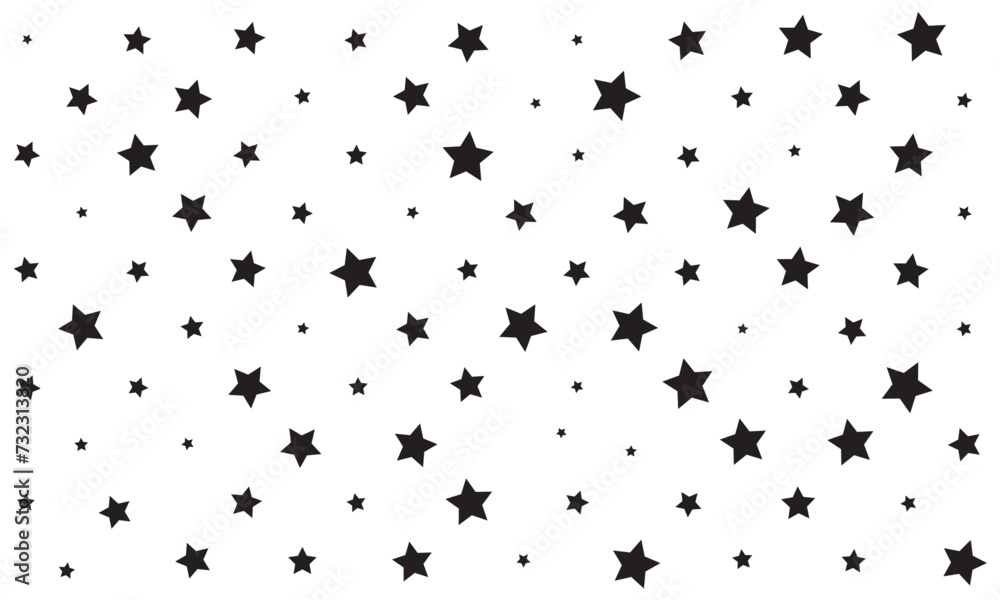 vector black stars pattern wrapping paper white background vector black stars pattern wrapping paper white background