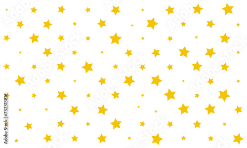 vector yellow stars pattern wrapping paper white background