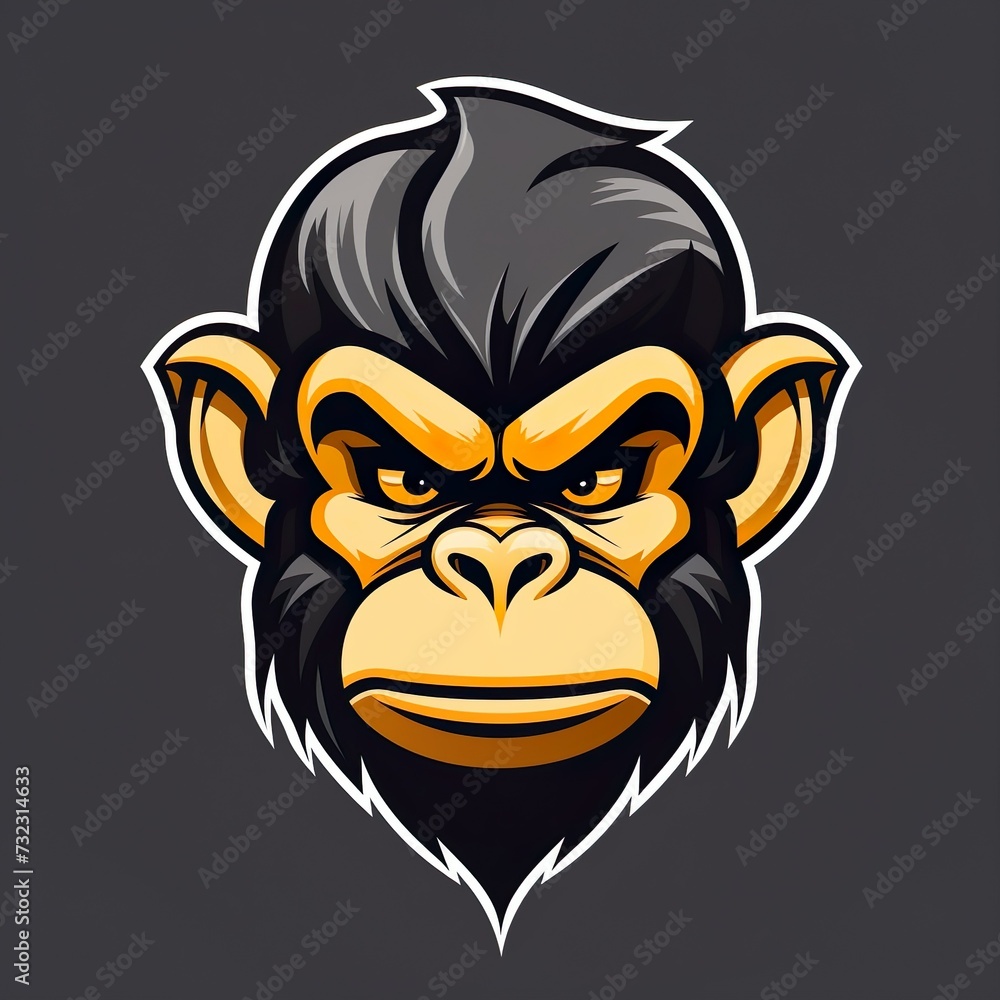 vector design gorilla Mascot gaming and esport logo