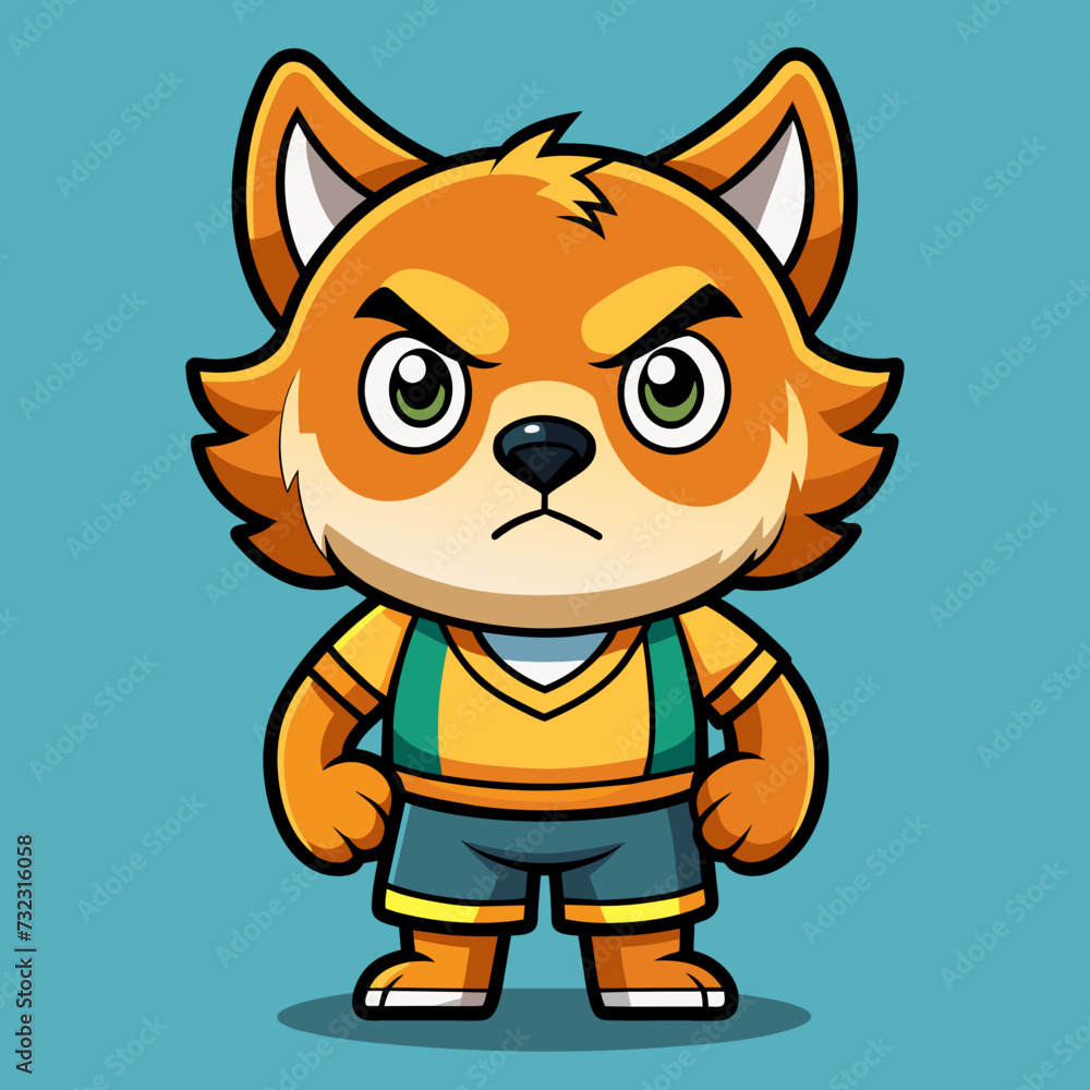 Dog Angry , Cute , sport wear style , Big eye , Full Human Body , Model Chibi , art 90 style Dog Angry , Cute , sport wear style , Big eye , Full Human Body , Model Chibi , art 90 style