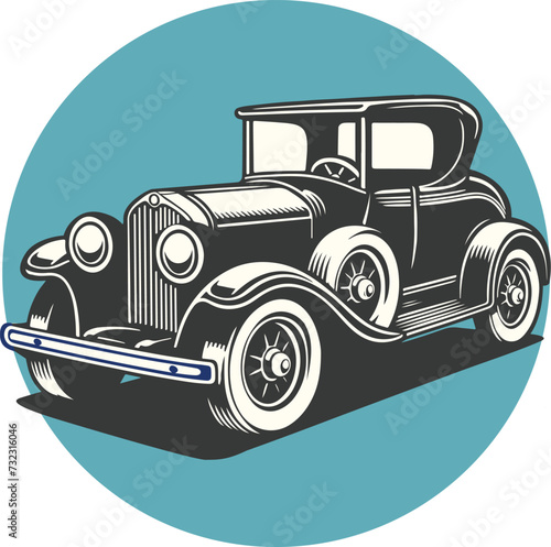 classic car vector illustration