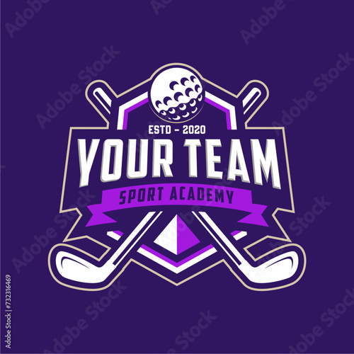 Modern professional golf template logo design for golf club