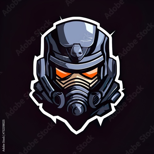 vector design gas mask Mascot gaming and esport logo