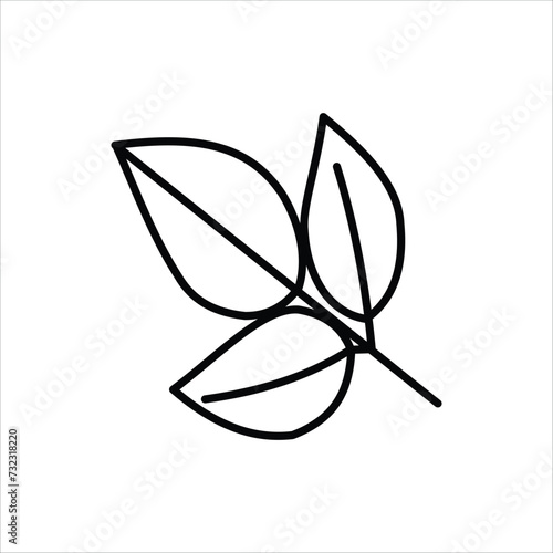 leaves icon vector stock illustration 