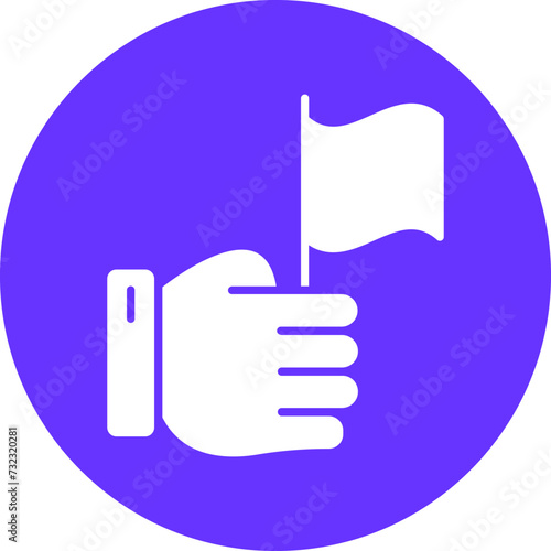 Holding Flag Icon Style