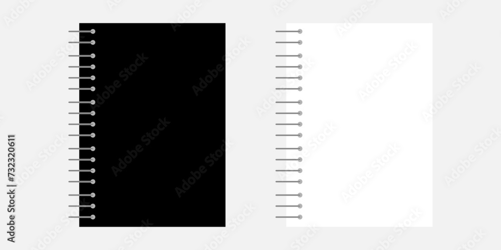A collection of open notebooks. Paper page organizer and notebook A collection of open notebooks. Paper page organizer and notebook