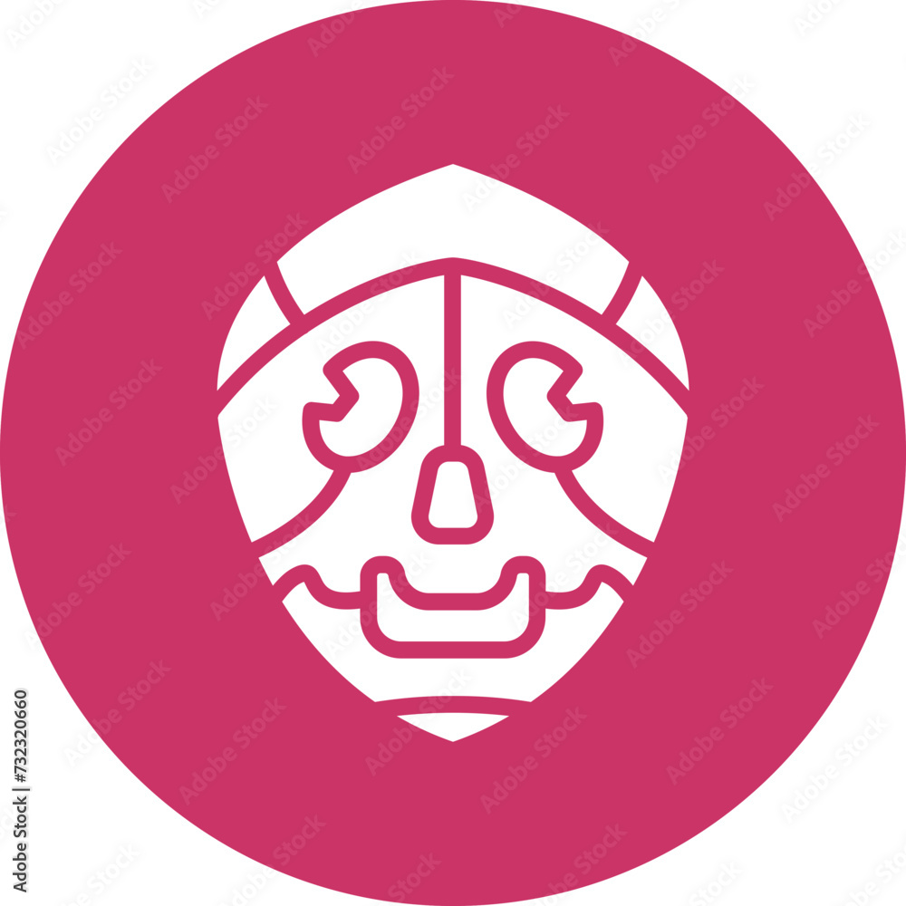 African Mask Icon Style African Mask Icon Style