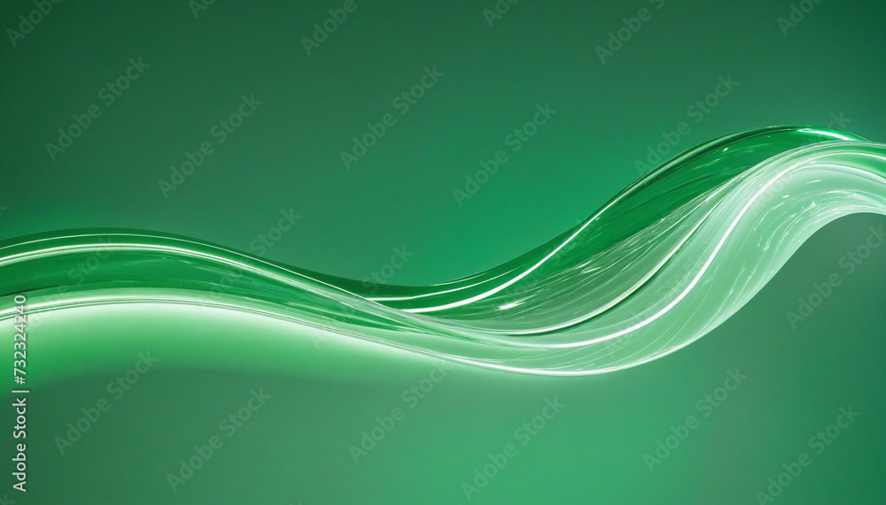 Obraz premium Green Waves Background