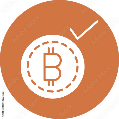 Cryptocurrency Accepted Icon Style