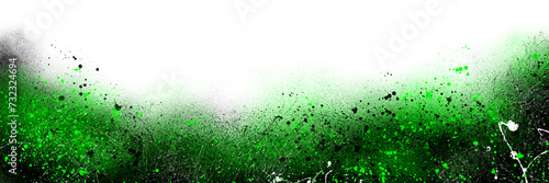 green and black paint spray and splash elements