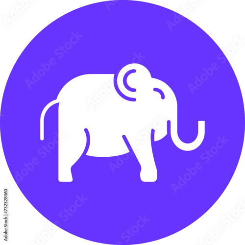 Circus Elephant Icon Style