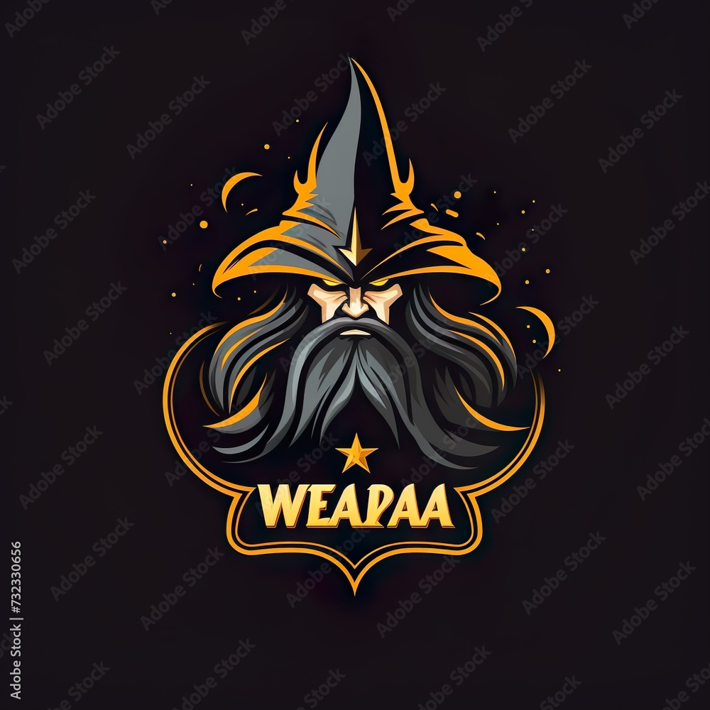 vector design wizard Mascot gaming and esport logo