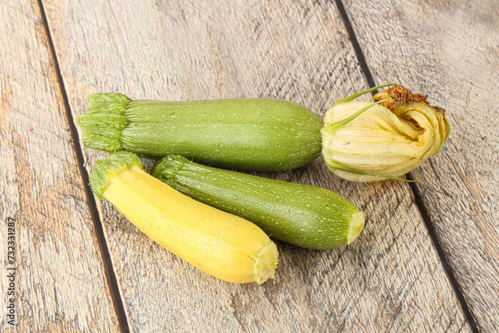 Raw baby organic zucchini heap Raw baby organic zucchini heap