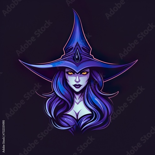 vector design witch Mascot gaming and esport logo
