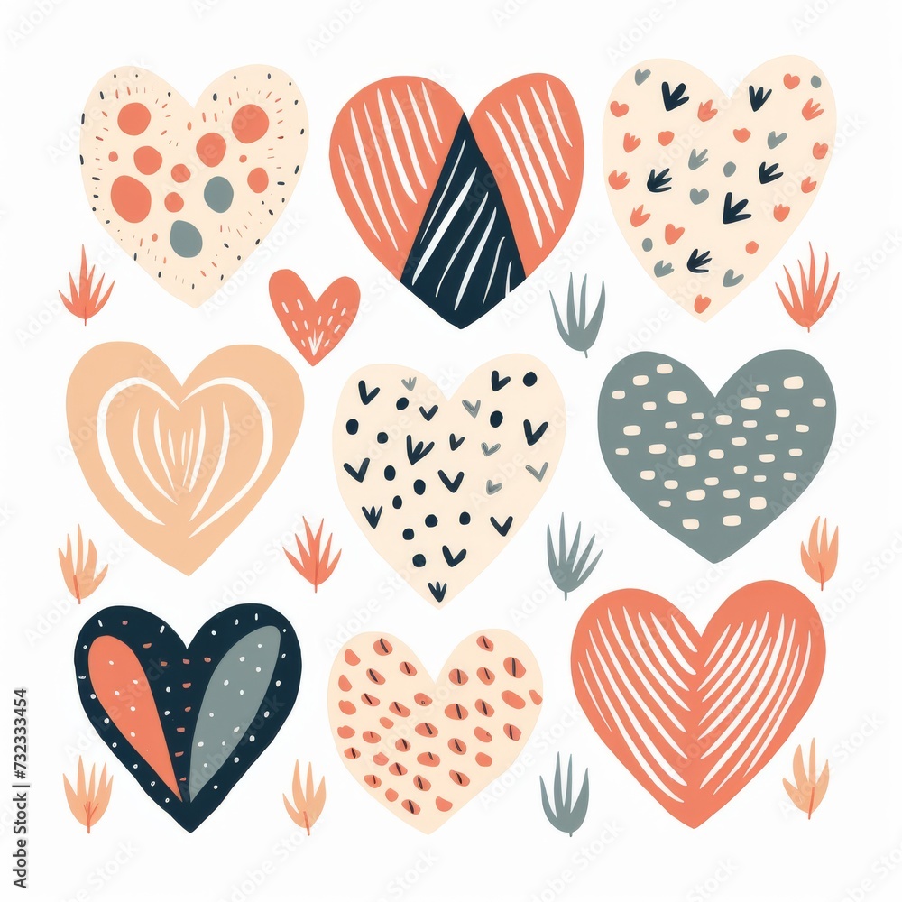 Cœur style bohème abstraites simples formes non uniformes tas poussiéreux dans le style d'un graphiste minimaliste Cœur style bohème abstraites simples formes non uniformes tas poussiéreux dans le style d'un graphiste minimaliste