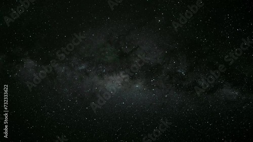 Seamless looped repetitive animation flight through deep space. Colorful starry night sky outer space background. Journey through the Milky Way to distant galaxies and constellations, universe  photo