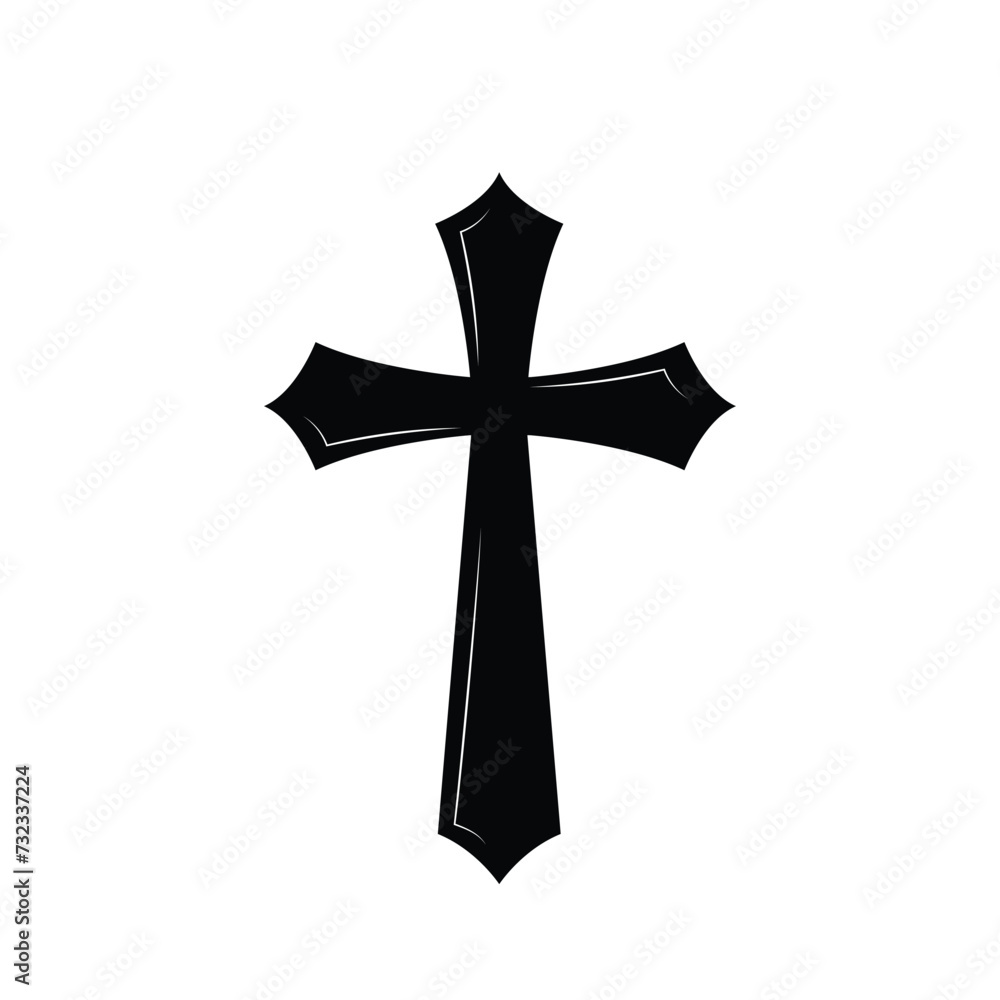 cross flat vector on white background cross flat vector on white background