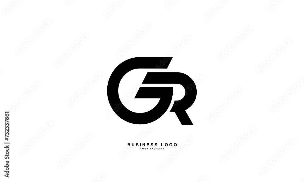 GR, RG, R, G, Abstract Letters Logo Monogram GR, RG, R, G, Abstract Letters Logo Monogram