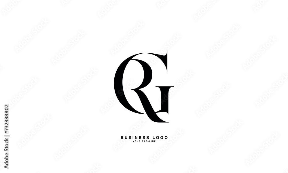 GR, RG, R, G, Abstract Letters Logo Monogram