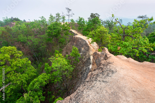 Pai Canyon at sunset, and dramatic scenery, Mae Hong Son province,northern Thailand.