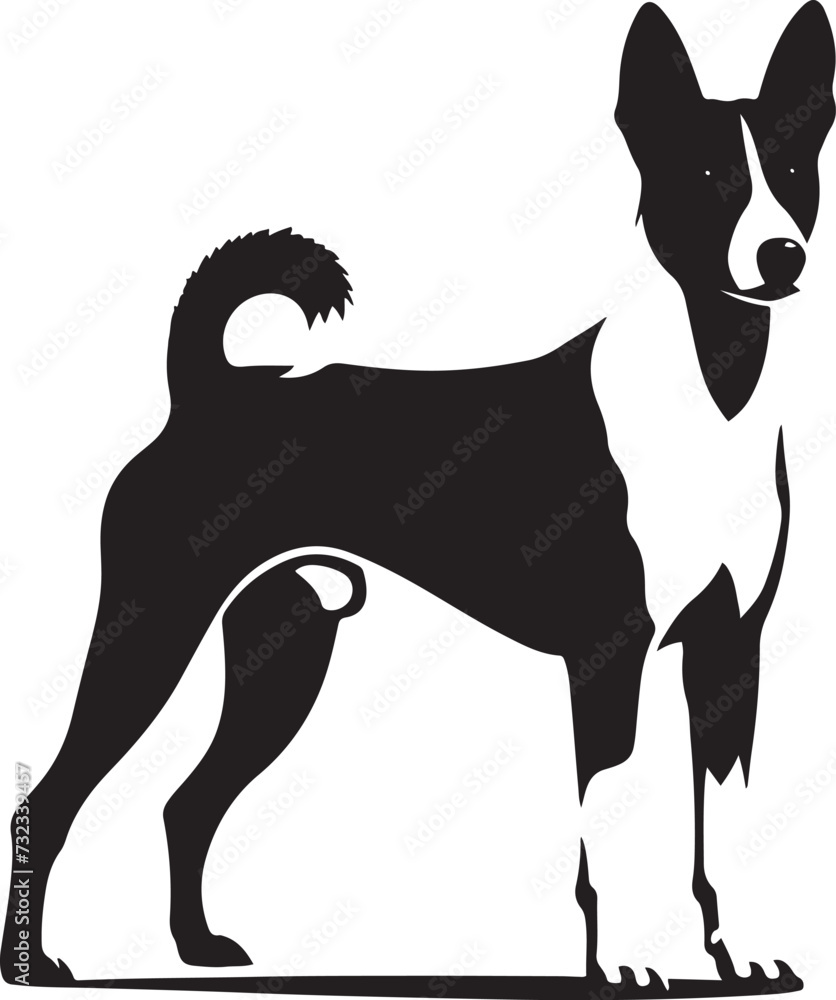  Basenji Dogs Silhouette