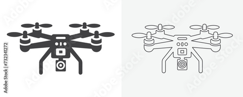 Drone black icon. Vector drone icon black design. drone icon symbol design drone icon or logo isolated sign symbol vector illustration black drone on white background vector art
