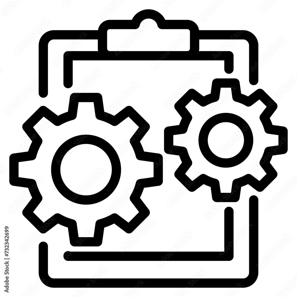 Obraz premium clipboard with gear