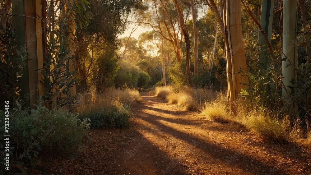 Obraz premium treelined pathway, eucalyptus grove, wedding backdrop, maternity backdrop, photography backdrop, pathway, 