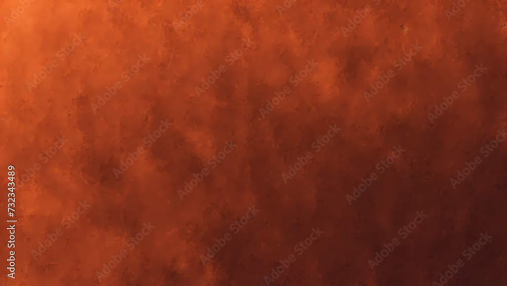 Burnt Sienna Glowing Grainy Gradient Background Noise Grunge Texture for Webpage Header or Banner Design.
