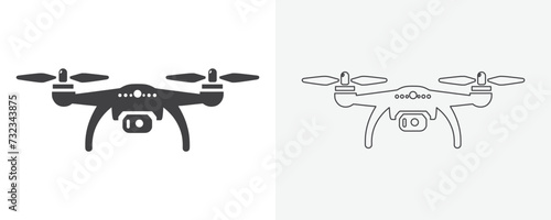 Drone black icon. Vector drone icon black design. drone icon symbol design drone icon or logo isolated sign symbol vector illustration black drone on white background vector art