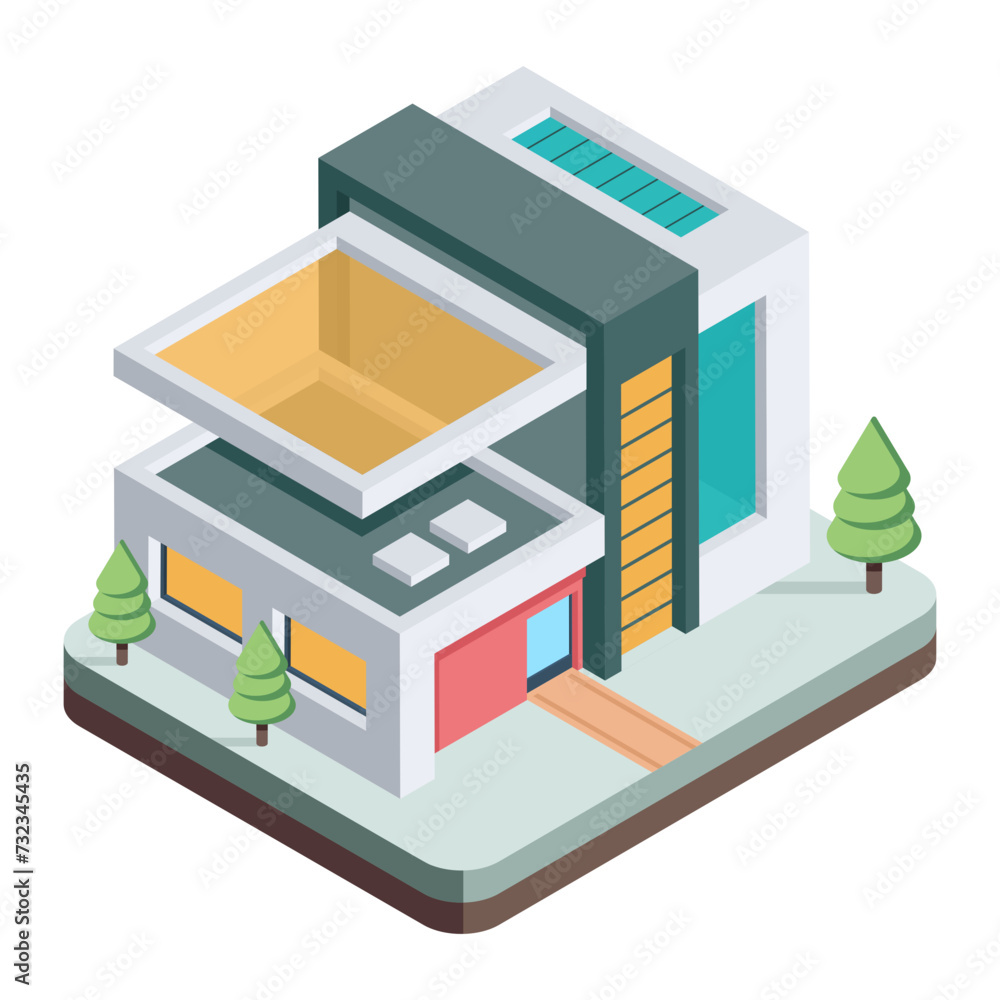 Modern Buildings Icon Modern Buildings Icon