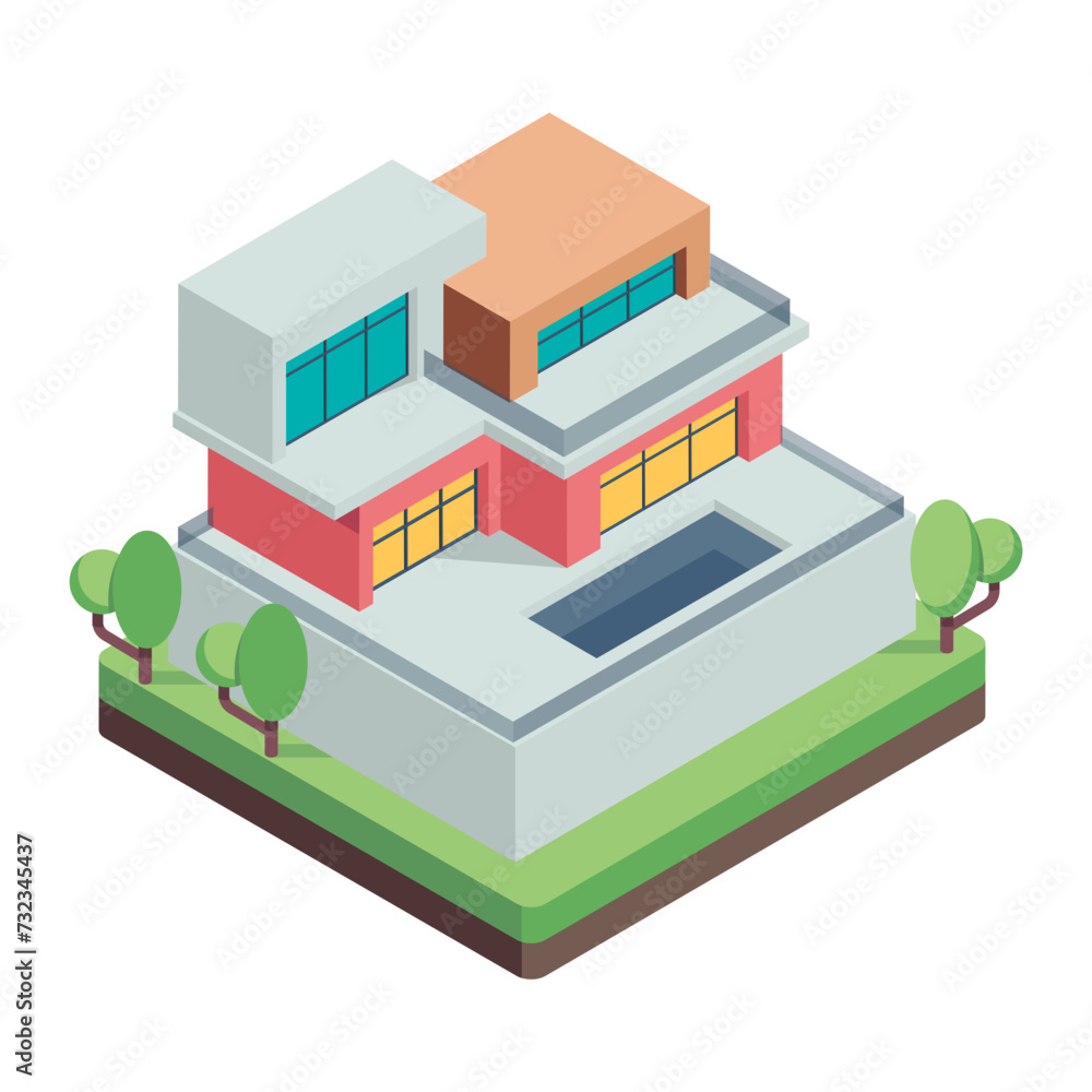Modern Buildings Icon Modern Buildings Icon