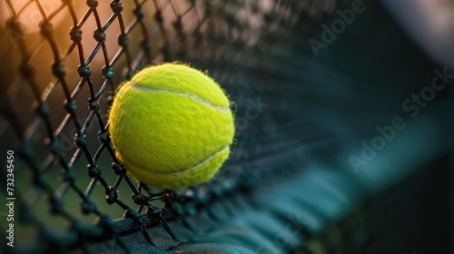 tennis ball in the net © Sania